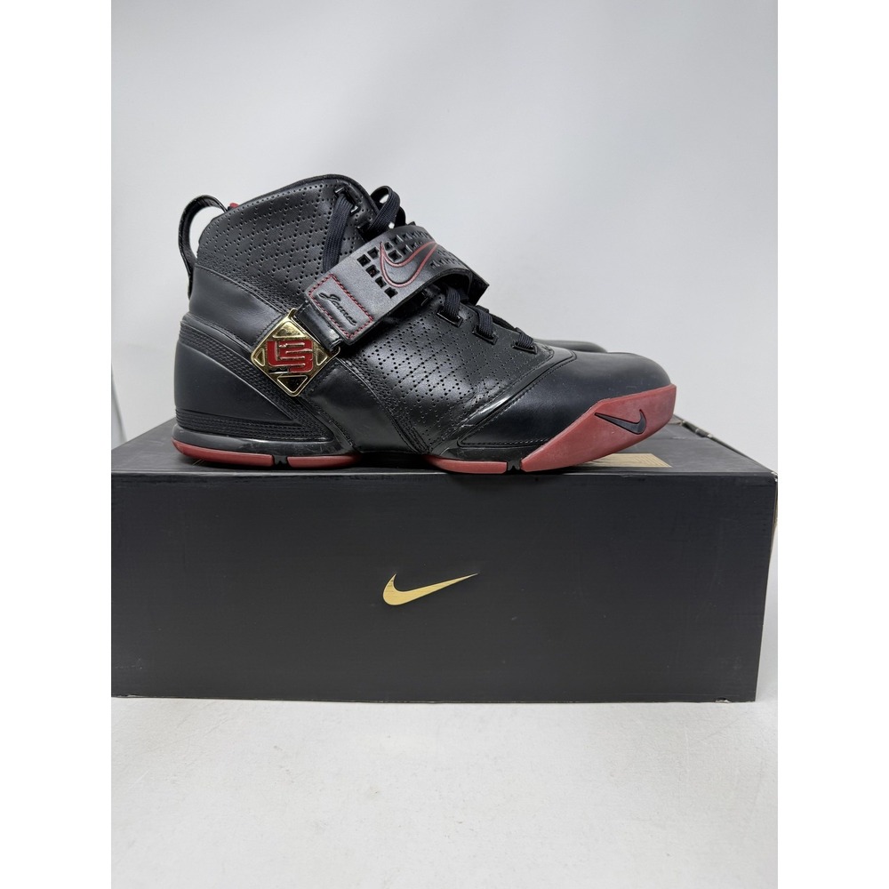 Nike Zoom LeBron V Shoes Mens Size 12 Black Red Basketball Sneakers 317253-001